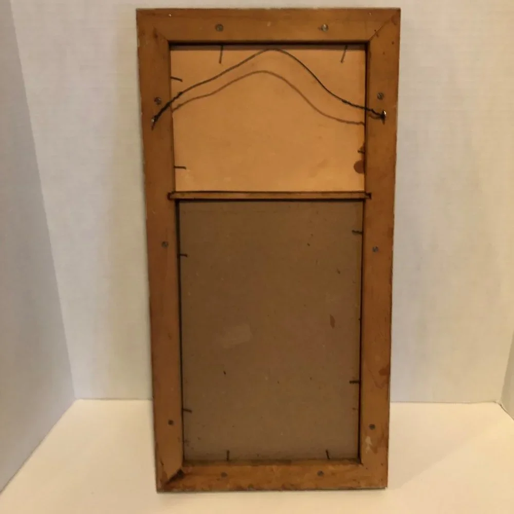 Vintage Federal type Split Mirror and Floral painting 11' by 21